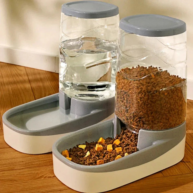 Automatische Voederset voor Honden 5L Met Zwaartekracht Waterdispenser en Voederbak - Ruffy