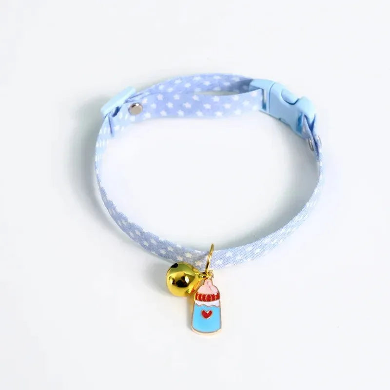 Verstelbare kattenhalsband met snelsluiting en ingebouwde bel – leuk en duurzaam fluwelen ontwerp - Ruffy