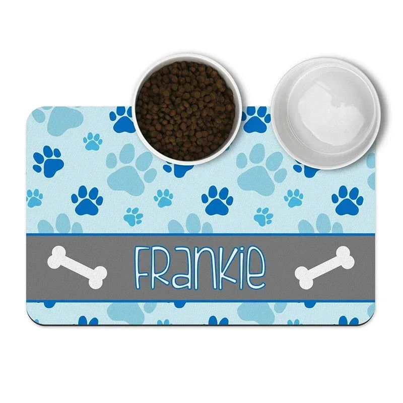 Gepersonaliseerde antislip voermat voor huisdieren - Waterdicht en synthetisch, gemakkelijk schoon te maken - PU-materiaal S/M/L/XL - Ruffy