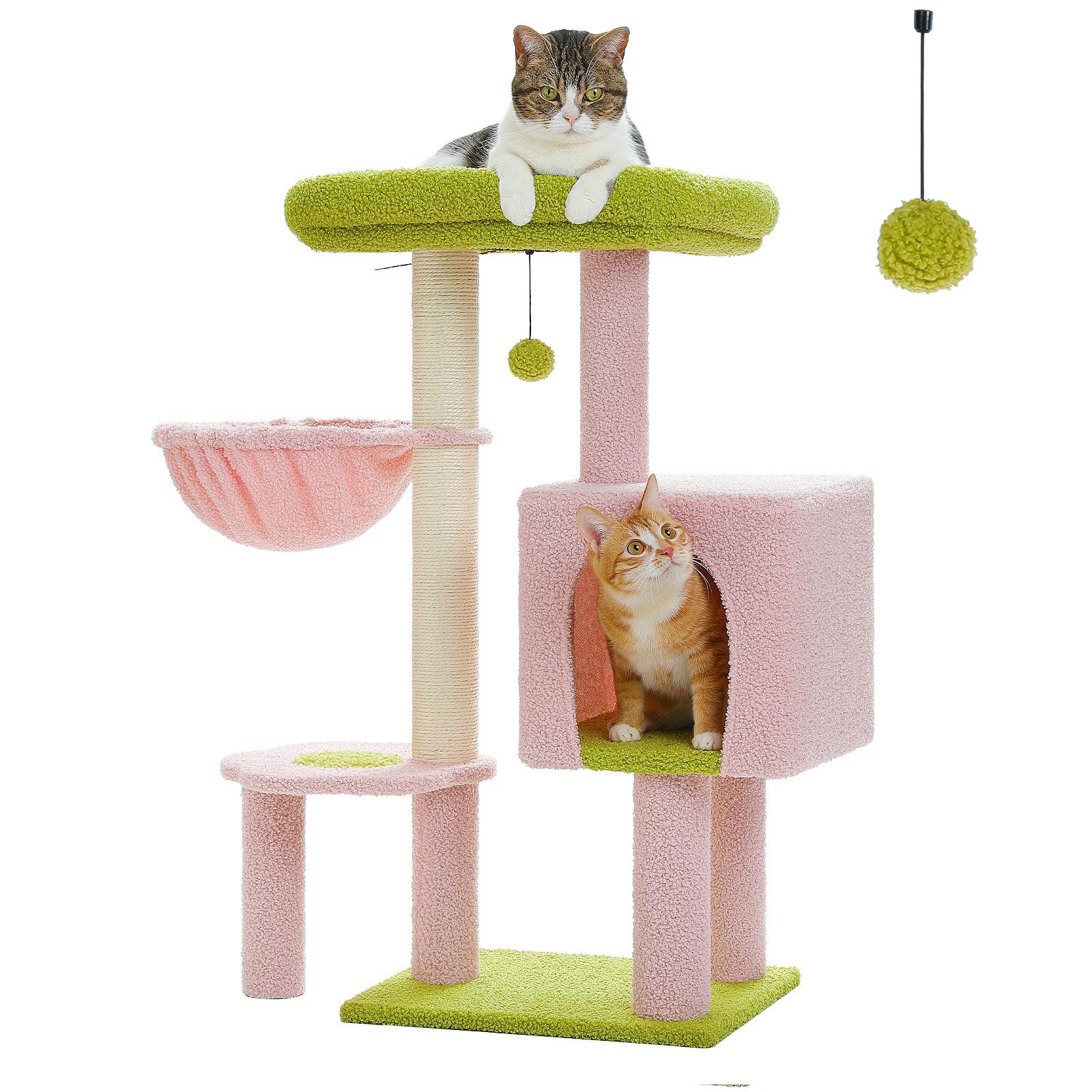 Kattenboom met Meerdere Niveaus – Krabpaal met Interactief Speelgoed en Schuilplaatsen – Duurzaam en Stijlvol Ontwerp - Ruffy