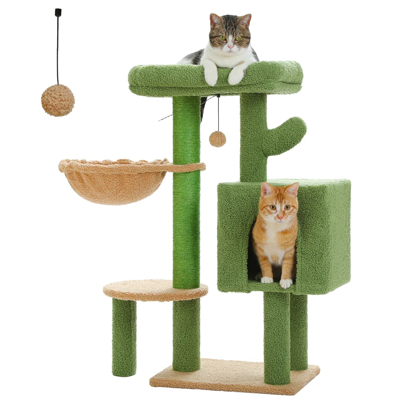 Kattenboom met Meerdere Niveaus – Krabpaal met Interactief Speelgoed en Schuilplaatsen – Duurzaam en Stijlvol Ontwerp - Ruffy