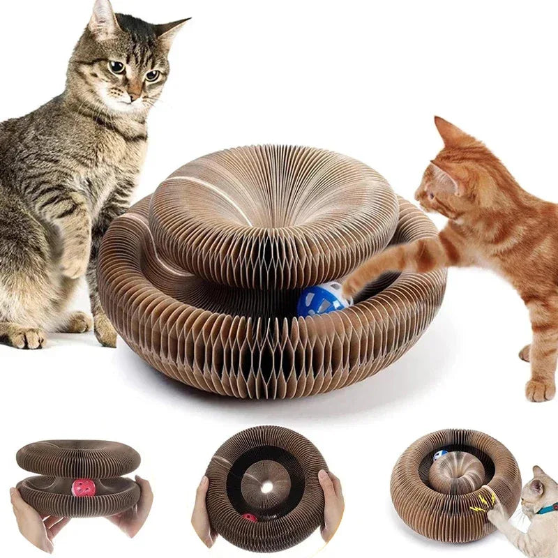 Multifunctionele Krabmat voor Katten Met Bel en Glazen Bal Duurzaam Verstelbare Hoek - Ruffy