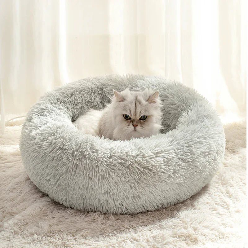 Donut Kattenbed Pluche Comfort Ondersteunend Design Machinewasbaar Beschikbaar in XS tot XL - Ruffy