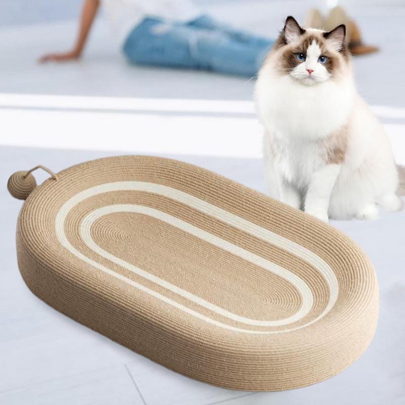 Katten Krabnest Ovaal Geweven Design Duurzaam Comfortabel Gezond Krabgedrag 61x40x9cm - Ruffy