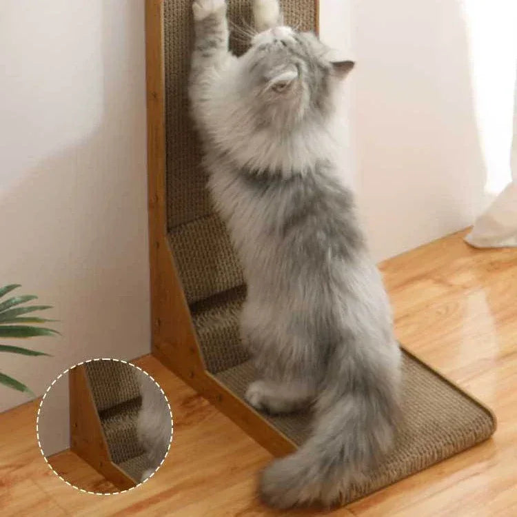 L-Vormige Muurkrabplank voor Katten Duurzaam Ruimtebesparend Gezond Krabgedrag 60x25x40cm - Ruffy