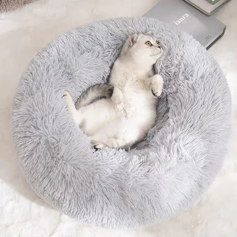 Donut Kattenbed Pluche Comfort Ondersteunend Design Machinewasbaar Beschikbaar in XS tot XL - Ruffy