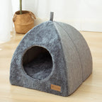 Kattengrot Halfgesloten Design Pluche Comfort Duurzaam Gemakkelijk Schoon te Maken Beschikbaar in S M L - Ruffy