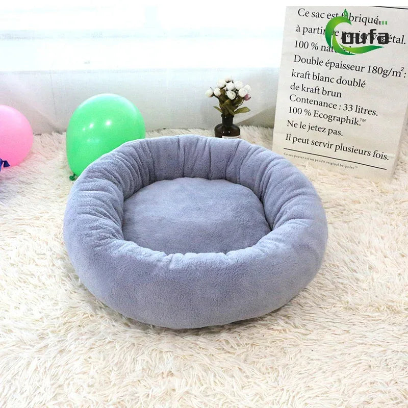 Warm Rond Bed Van Imitatiebont Voor Huisdieren - Ruffy