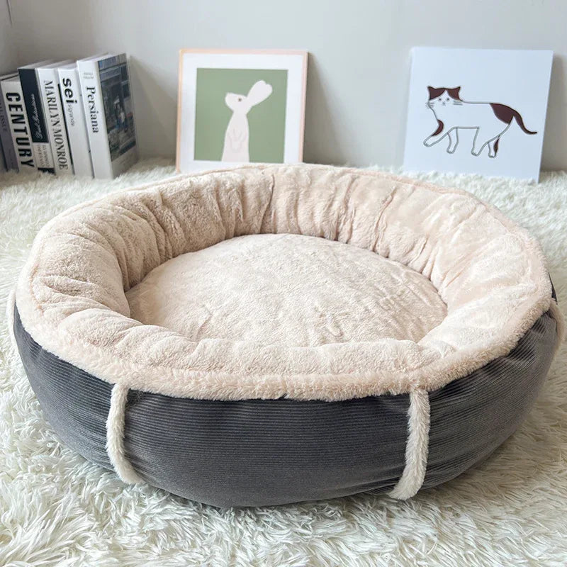 Kunstbont Warm Knus Rond Hondenbed - Ruffy