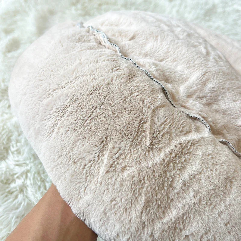 Kunstbont Warm Knus Rond Hondenbed - Ruffy