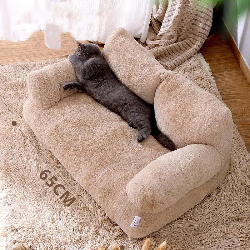 Luxe Kattenbed Sofa-Design Pluche Comfort Duurzaam Machinewasbaar Beschikbaar in S en L - Ruffy