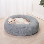 Donut Kattenbed Pluche Comfort Ondersteunend Design Machinewasbaar Beschikbaar in XS tot XL - Ruffy