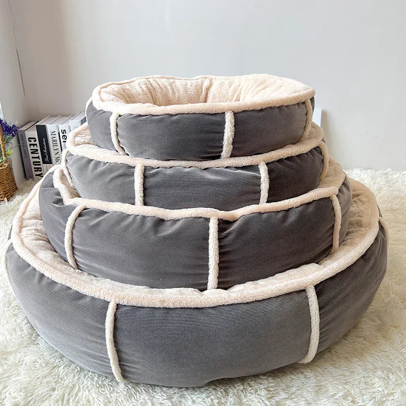 Kunstbont Warm Knus Rond Hondenbed - Ruffy