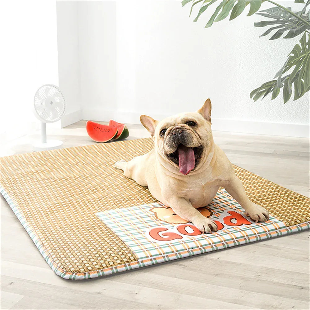 Koelmat voor Honden Geavanceerde Koeltechnologie Antislip Duurzaam Linnen Gemakkelijk Schoon te Maken - Ruffy