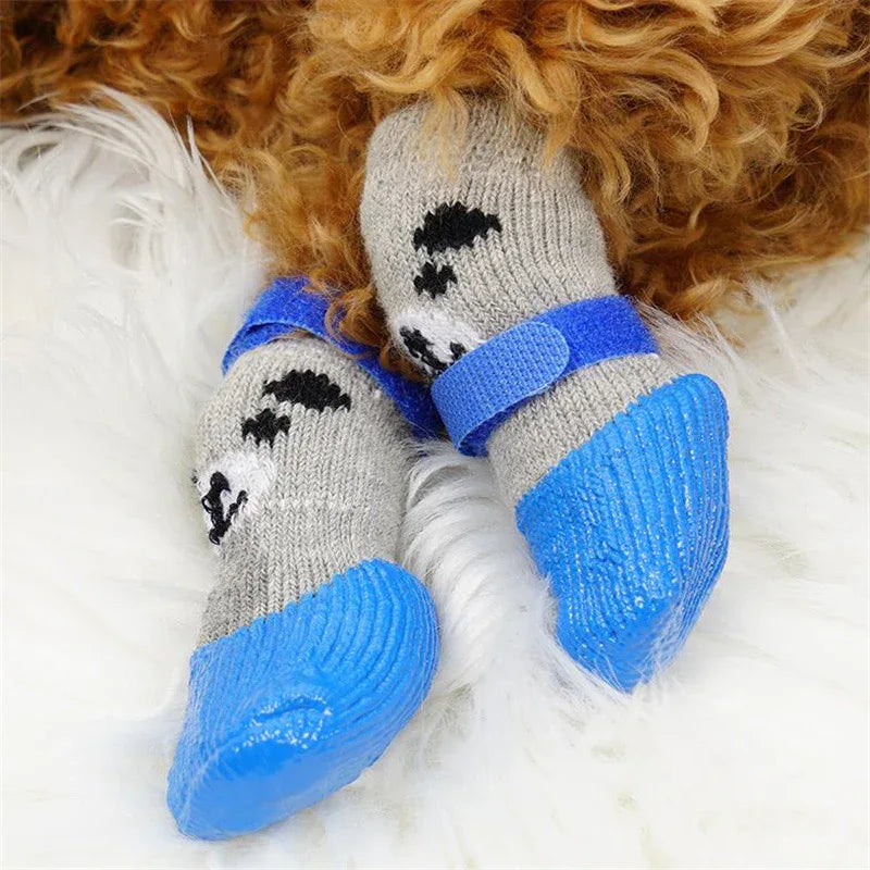 Waterdichte Anti-Slip Pet Boots Verstelbaar Trekkoord Bescherming Tegen Weersomstandigheden Ideaal Voor Kleine Huisdieren - Ruffy