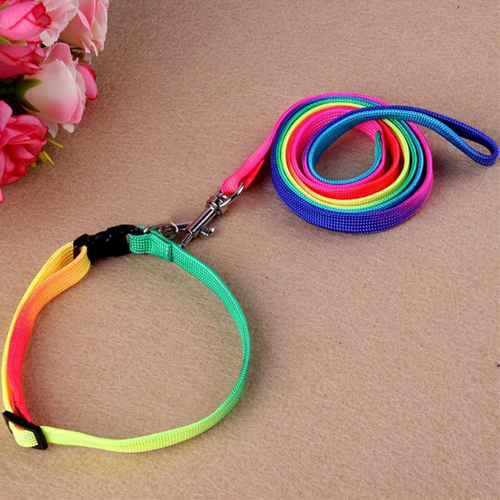 Regenboog Hondenharnas en Riem Set Verstelbaar Duurzaam Ergonomisch Ontwerp 120cm Riem - Ruffy