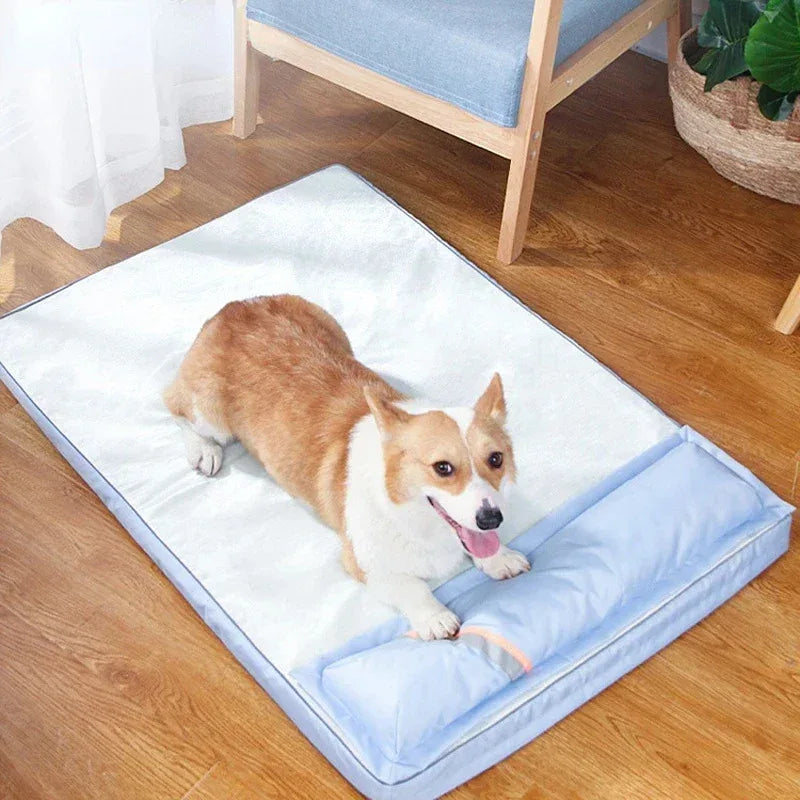 Koel Hondenbed Met Gel Traagschuim Ademend Ondersteunend Ideaal Voor Zomer Beschikbaar in S M L XL - Ruffy