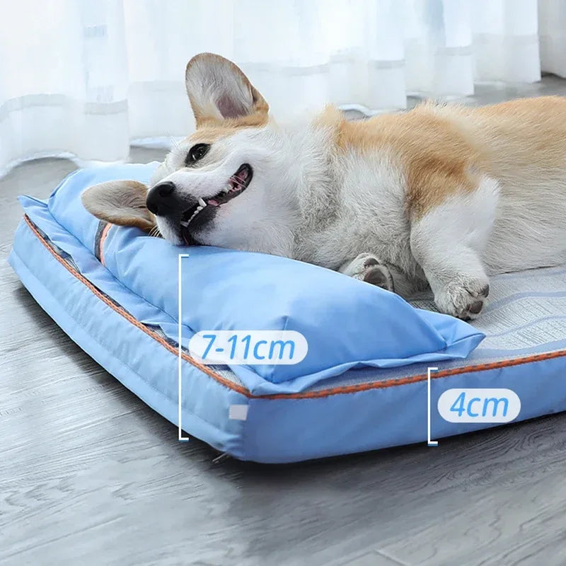 Koel Hondenbed Met Gel Traagschuim Ademend Ondersteunend Ideaal Voor Zomer Beschikbaar in S M L XL - Ruffy