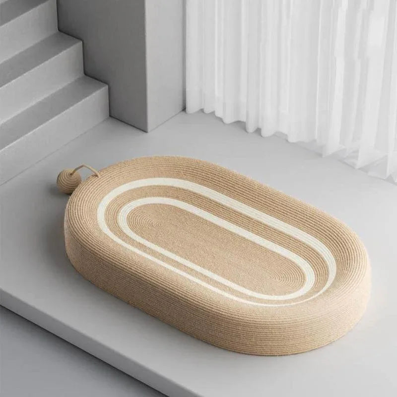 Katten Krabnest Ovaal Geweven Design Duurzaam Comfortabel Gezond Krabgedrag 61x40x9cm - Ruffy