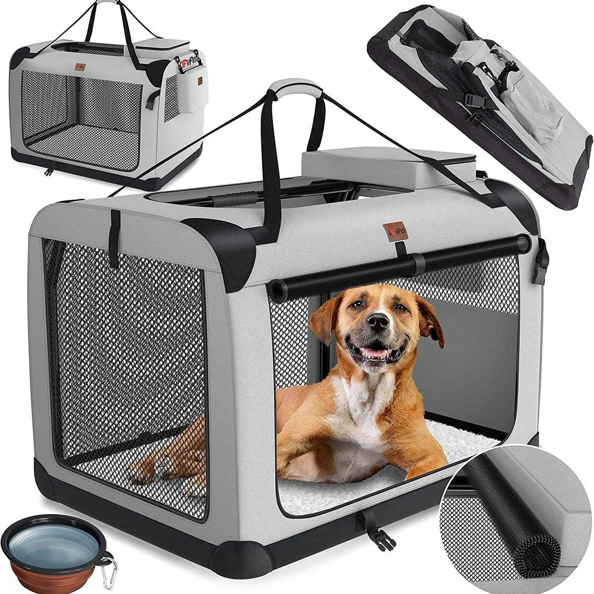 Hondenautokennel Veilig Duurzaam Compact Comfortabel Beschikbaar in XS tot XL - Ruffy