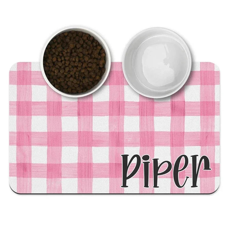 Gepersonaliseerde antislip voermat voor huisdieren - Waterdicht en synthetisch, gemakkelijk schoon te maken - PU-materiaal S/M/L/XL - Ruffy