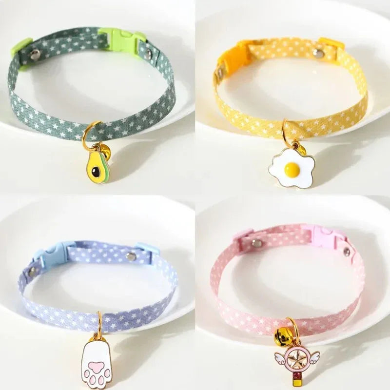 Verstelbare kattenhalsband met snelsluiting en ingebouwde bel – leuk en duurzaam fluwelen ontwerp - Ruffy