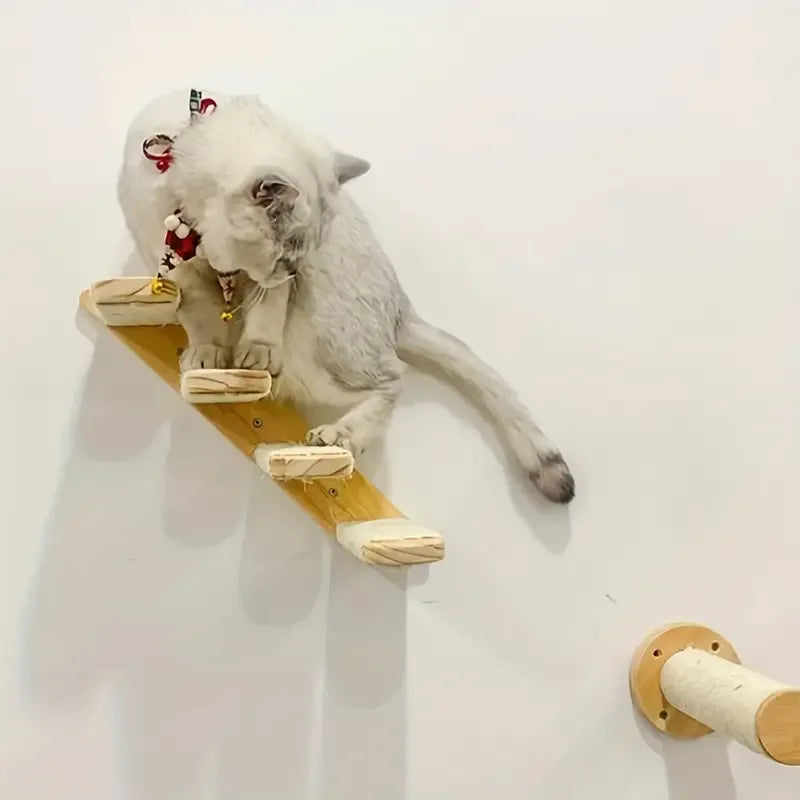 Wandgemonteerde Klimplanken – Houten Kattenwandmeubels voor Spelen en Ontspanning, Eenvoudige Installatie & Duurzaam Ontwerp - Ruffy