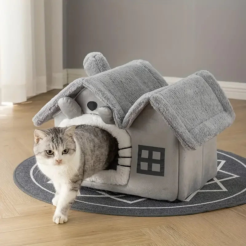 Wasbaar kattenhuis met zachte sponsvoering Duurzaam en stijlvol 39x34x32cm - Ruffy
