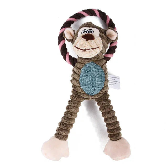 Onverwoestbaar Hondenspeelgoed | Interactieve Pieper | Duurzaam Kauw Pluche 31cm - Ruffy