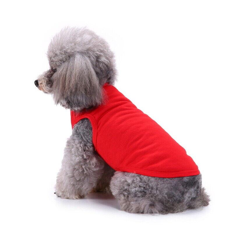 Zacht katoenen honden-T-shirts Effen mouwloos ontwerp, perfect voor de zomer XS-3XL - Ruffy