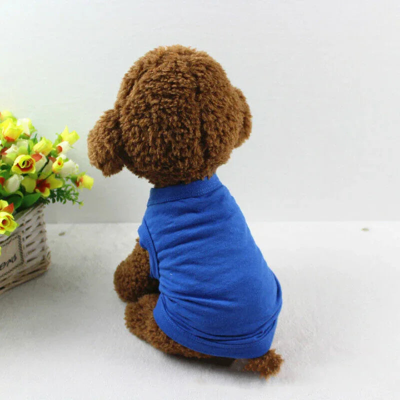 Zacht katoenen honden-T-shirts Effen mouwloos ontwerp, perfect voor de zomer XS-3XL - Ruffy