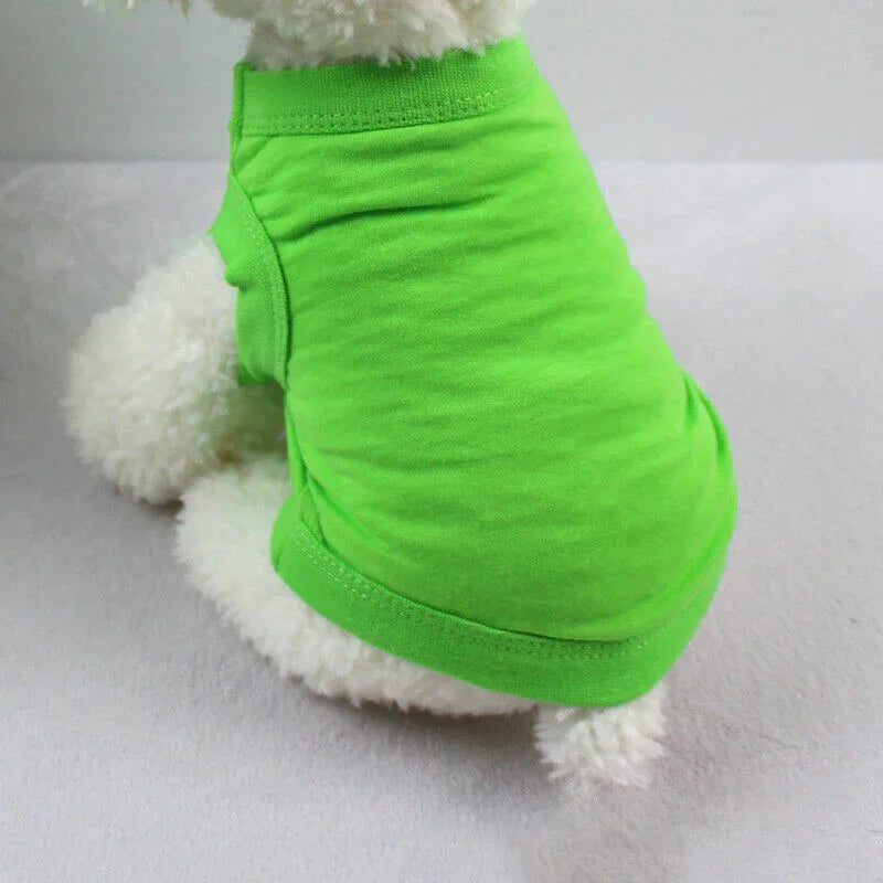 Zacht katoenen honden-T-shirts Effen mouwloos ontwerp, perfect voor de zomer XS-3XL - Ruffy