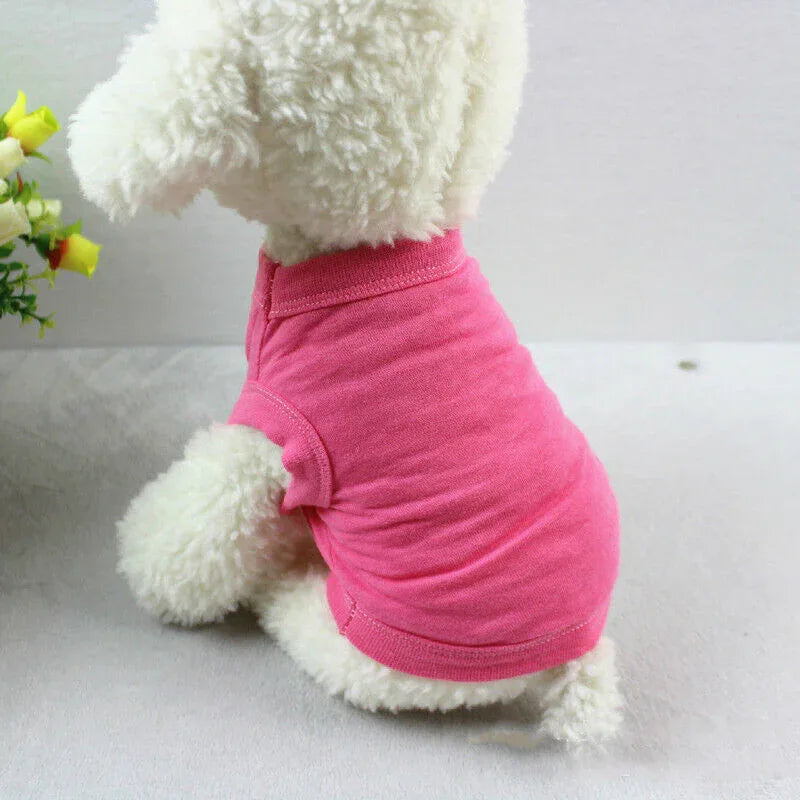 Zacht katoenen honden-T-shirts Effen mouwloos ontwerp, perfect voor de zomer XS-3XL - Ruffy