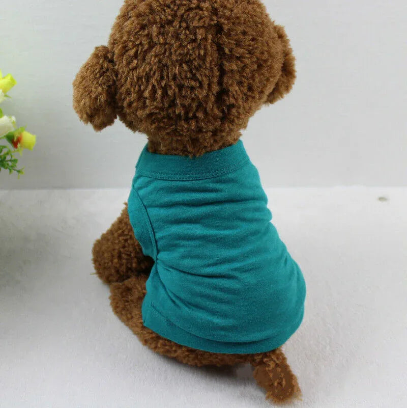 Zacht katoenen honden-T-shirts Effen mouwloos ontwerp, perfect voor de zomer XS-3XL - Ruffy