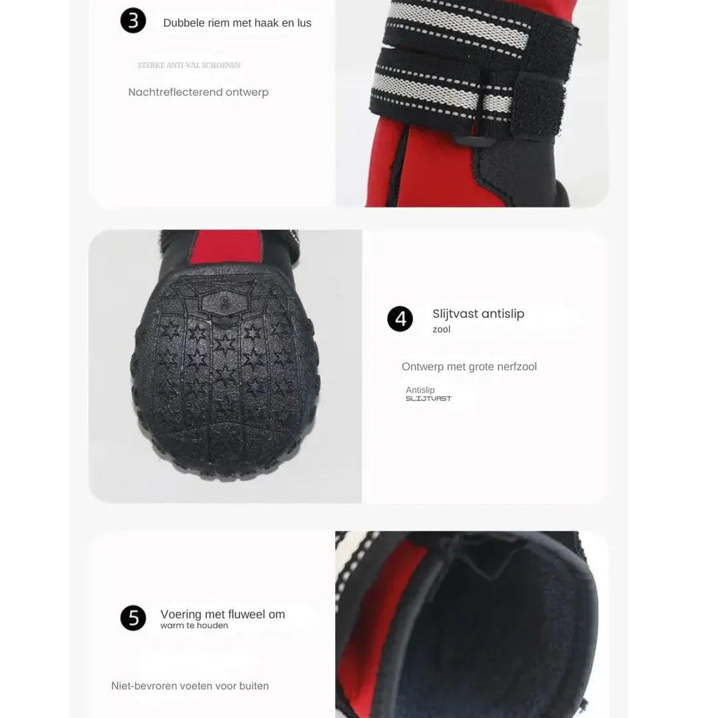 Hondenlaarzen 4st Waterdicht Ademend Comfortabel Veilig Stijlvol Voor Buiten Polyester - Ruffy