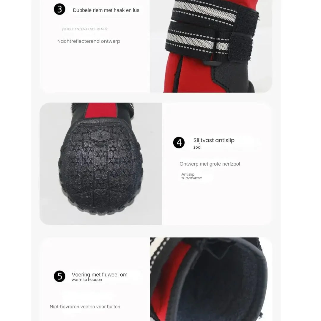Hondenlaarzen 4st Waterdicht Ademend Comfortabel Veilig Stijlvol Voor Buiten Polyester - Ruffy