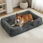 Orthopedisch Geribbeld Sofa Hondenbed | Wasbare Hoes & Antislip Onderkant - Ruffy