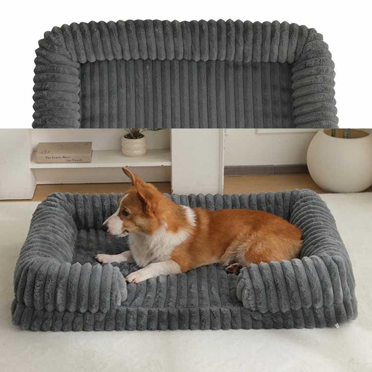 Orthopedisch Geribbeld Sofa Hondenbed | Wasbare Hoes & Antislip Onderkant - Ruffy