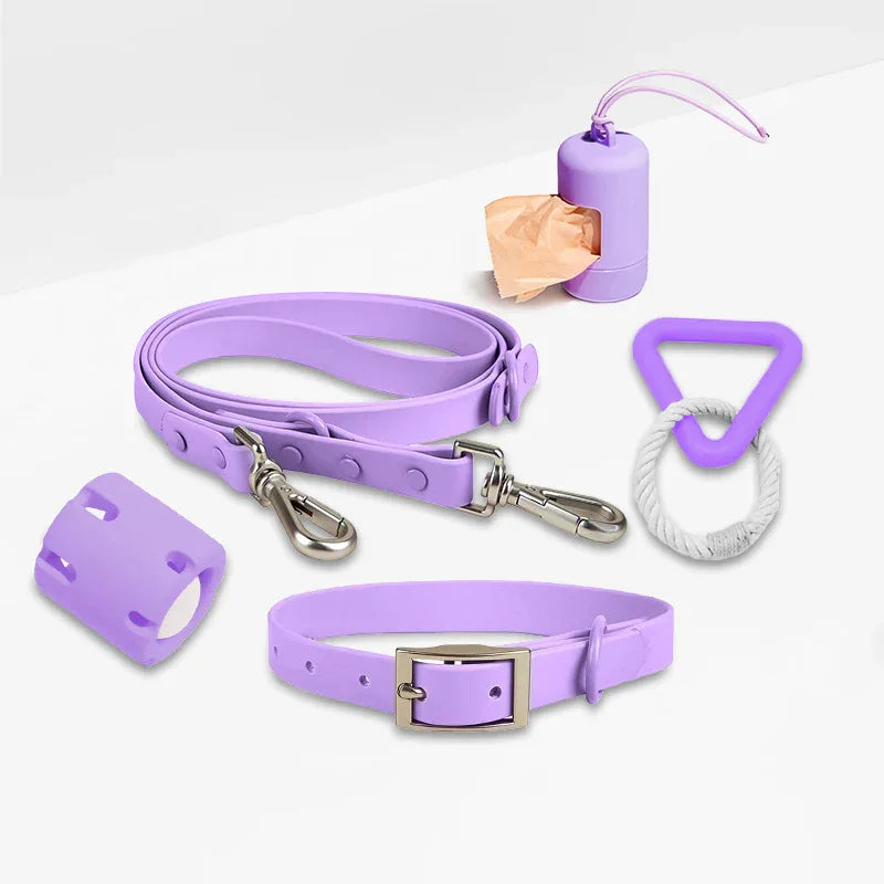 Complete Hondenset - Waterdichte Halsband Leiband Poepzakhouder en Speelgoedset - Ruffy