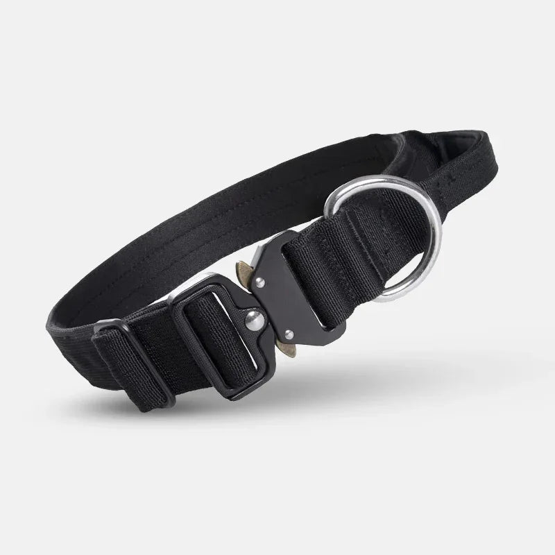 Hondenhalsband | Tactisch Zwaar Ontwerp | Nylon met Controlehandvat - Ruffy