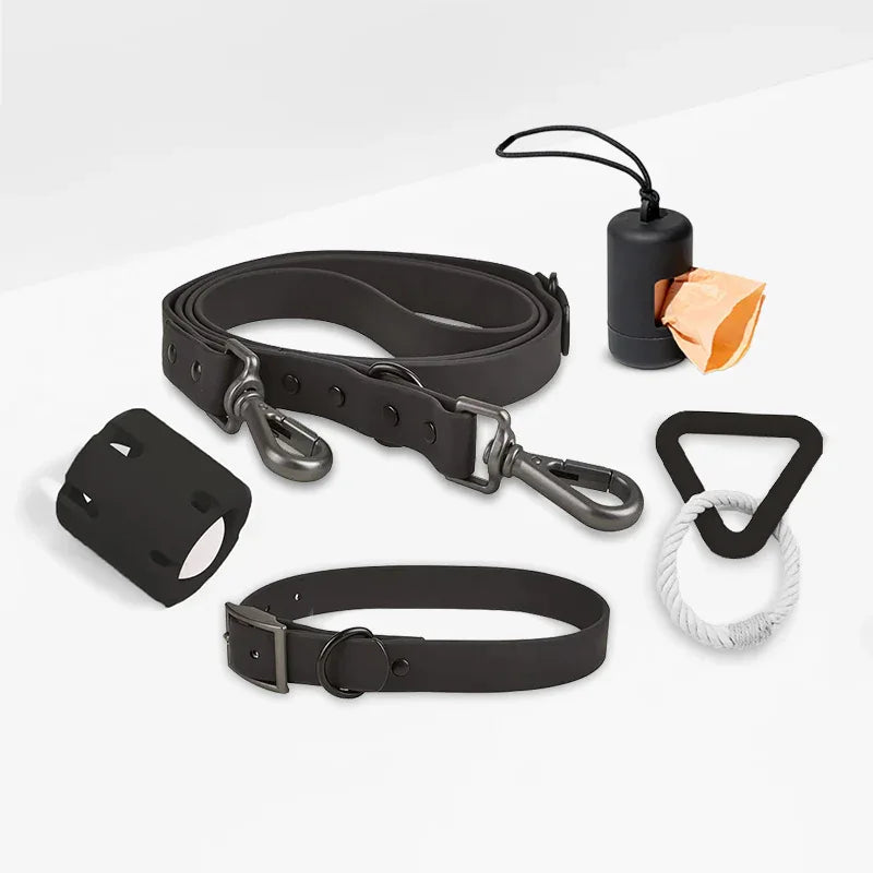 Complete Hondenset - Waterdichte Halsband Leiband Poepzakhouder en Speelgoedset - Ruffy