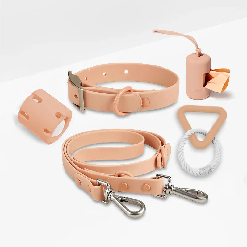 Complete Hondenset - Waterdichte Halsband Leiband Poepzakhouder en Speelgoedset - Ruffy
