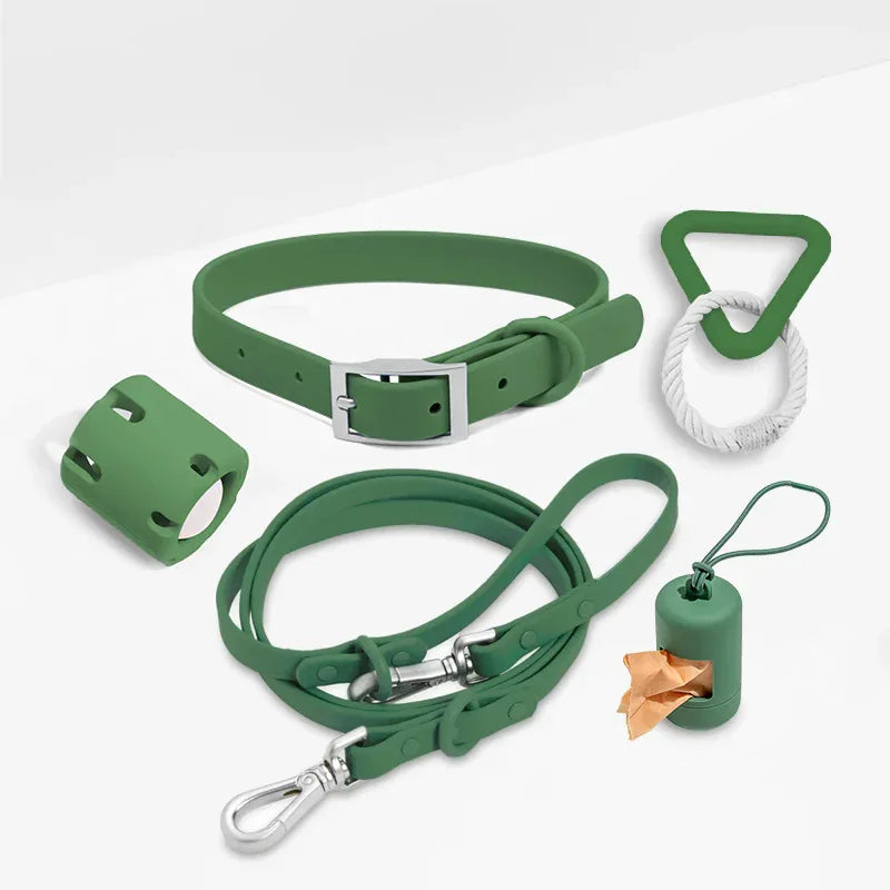 Complete Hondenset - Waterdichte Halsband Leiband Poepzakhouder en Speelgoedset - Ruffy